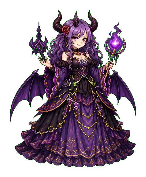 魔王に求婚する不屈の悪役令嬢の等身大イラスト