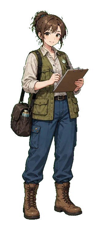 現場メモの改善屋の等身大イラスト